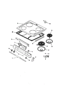 02 - Control Panel / Top Asy parts for Amana Range AES1350BAW from AppliancePartsPros.com