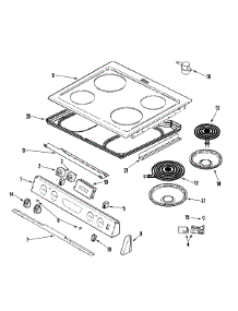 02 - Control Panel / Top Asy parts for Amana Range AES3540BAW from AppliancePartsPros.com