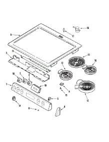 02 - Control Panel / Top Asy parts for Amana Range AES5730BAF from AppliancePartsPros.com