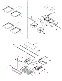 12 - Refrigerator Shelving parts for Amana Refrigerator AFB2534DEQ from AppliancePartsPros.com