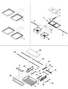 12 - Refrigerator Shelving parts for Amana Refrigerator AFB2534FES / AFB2534FES0 from AppliancePartsPros.com