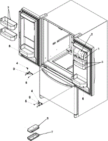 10 - Ref Dr Storage & Center Hinges parts for Amana Refrigerator AFC2033DRS from AppliancePartsPros.com