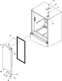 12 - Right Refrigerator Door parts for Amana Refrigerator AFC2033DRS from AppliancePartsPros.com