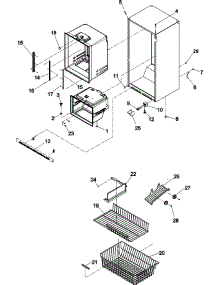 06 - Interior Cabinet & Freezer Shelving parts for Amana Refrigerator ABB192ZDEW from AppliancePartsPros.com