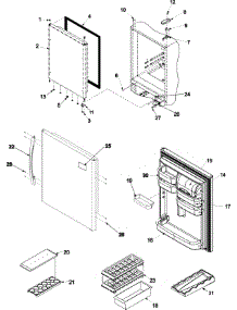 08 - Refrigerator Door parts for Amana Refrigerator ABB2527DEB / ABB2527DEX2 from AppliancePartsPros.com
