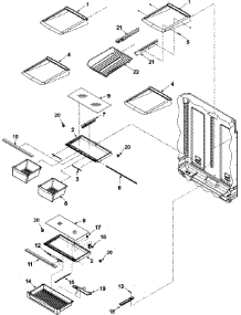 09 - Refrigerator Shelving parts for Amana Refrigerator ABB2527DEB / ABB2527DEX2 from AppliancePartsPros.com