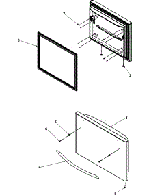 05 - Freezer Door parts for Amana Refrigerator ABL2222FES / ABL2222FEX0 from AppliancePartsPros.com