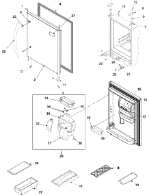 08 - Refrigerator Door parts for Amana Refrigerator ABL2233FES / ABL2233FES0 from AppliancePartsPros.com