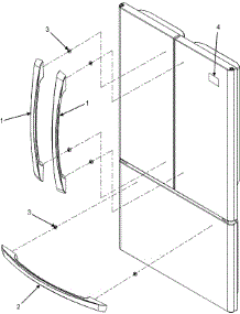 06 - Handles (Afi2538aeb / Q / W) parts for Amana Refrigerator AFI2538AEQ from AppliancePartsPros.com