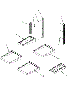 12 - Refrigerator Shelves parts for Amana Refrigerator AFI2538AEQ from AppliancePartsPros.com