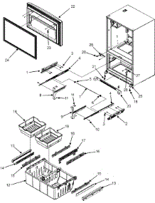 04 - Frz Door / Drawer / Toe Grille / Ctr Hinge parts for Amana Refrigerator AFI2538AES from AppliancePartsPros.com
