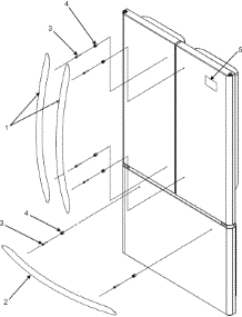 07 - Handles (Afi2538aes) parts for Amana Refrigerator AFI2538AES from AppliancePartsPros.com