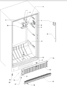 02 - Freezer Compartment parts for Amana Freezer AFU1201AW / PAFU1201AW0 from AppliancePartsPros.com