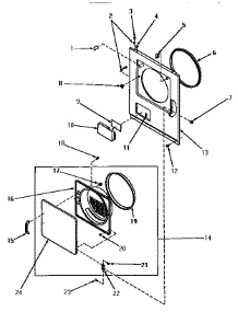 08 - Loading Door, Front Panel And Seals parts for Amana Dryer AG3419 from AppliancePartsPros.com
