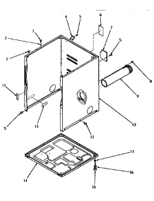 02 - Cabinet, Exhaust Duct And Base parts for Amana Dryer AG4419 from AppliancePartsPros.com