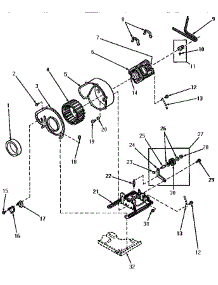 09 - Motor, Exhaust Fan And Belt parts for Amana Dryer AG4419 from AppliancePartsPros.com