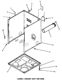 02 - Cabinet, Exhaust Duct & Base parts for Amana Dryer AG5219 from AppliancePartsPros.com