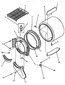 04 - Fr Blkhd, Air Duct, Felt Seal & Cylinder parts for Amana Dryer AG5419 from AppliancePartsPros.com