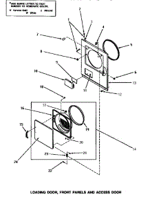08 - Loading Door, Front Panels & Access Door parts for Amana Dryer AG9139 from AppliancePartsPros.com