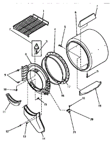 04 - Fr Blkhd, Air Duct, Felt Seal & Cylinder parts for Amana Dryer AG9439 from AppliancePartsPros.com