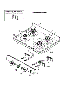 04 - Main Top parts for Amana Range AGC585E / P1142922N E from AppliancePartsPros.com