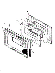 07 - Oven Door parts for Amana Range AGC585LL / P1143112NLL from AppliancePartsPros.com