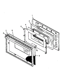 06 - Oven Door Assy parts for Amana Range AGC585WW / P1143082N from AppliancePartsPros.com