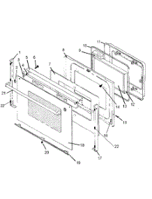 03 - Door Assembly parts for Amana Range AGDS901WW / P1131826NWW from AppliancePartsPros.com