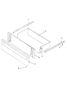 08 - Storage Drawer Assembly parts for Amana Range AGDS901WW / P1131826NWW from AppliancePartsPros.com