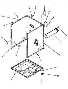 02 - Cabinet, Exhaust Duct And Base parts for Amana Dryer AGE939 from AppliancePartsPros.com