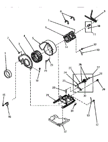 09 - Motor, Exhaust Fan And Belt parts for Amana Dryer AGM339 from AppliancePartsPros.com