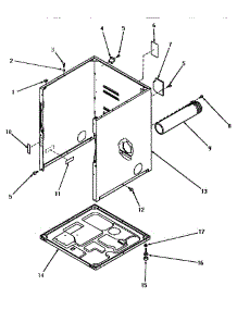 02 - Cabinet, Exhaust Duct And Base parts for Amana Dryer AGM359 from AppliancePartsPros.com