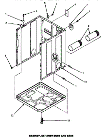 03 - Cabinet, Exhaust Duct & Base parts for Amana Dryer AGM399 from AppliancePartsPros.com