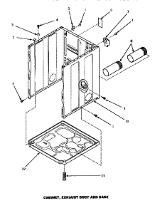 03 - Cabinet, Exhaust Duct & Base parts for Amana Dryer AGM409L2 from AppliancePartsPros.com