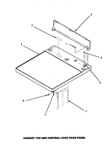 02 - Cabinet Top & Control Hood Rear Panel parts for Amana Dryer AGM409W2 from AppliancePartsPros.com