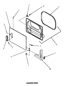 09 - Loading Door parts for Amana Dryer AGM429W2 from AppliancePartsPros.com
