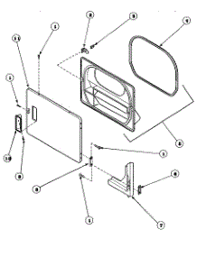 11 - Loading Door parts for Amana Dryer AGM429W2 / PAGM429W2 from AppliancePartsPros.com