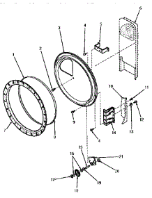 11 - Rear Blkhd, Felt Seal & Cylinder Roller parts for Amana Dryer AGM459 from AppliancePartsPros.com