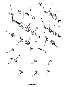 14 - Terminals parts for Amana Dryer AGM479L2 from AppliancePartsPros.com