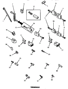14 - Terminals parts for Amana Dryer AGM499W from AppliancePartsPros.com