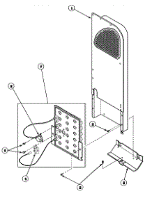 08 - Heater Box Assy Originally On Elec Dryer parts for Amana Dryer AGM499W2 / PAGM499W2 from AppliancePartsPros.com