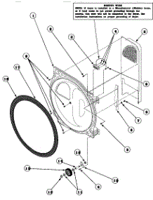 16 - Rear Blkhd / Felt Seal / Cyl Roller & Term parts for Amana Dryer AGM499W2 / PAGM499W2 from AppliancePartsPros.com