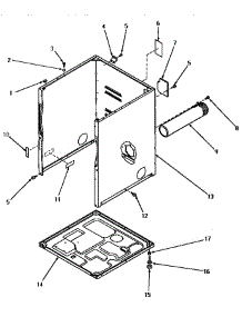 02 - Cabinet, Exhaust Duct And Base parts for Amana Dryer AGM639 from AppliancePartsPros.com