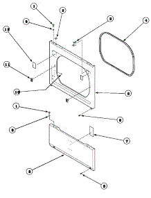 12 - Lower Access Panel, Front Panel And Seal parts for Amana Dryer AGM699L2 / PAGM699L2 from AppliancePartsPros.com