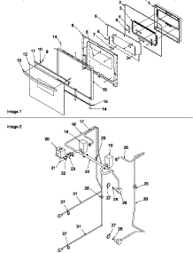 05 - Oven Door And Gas Supply parts for Amana Range AGOD2750E / P1132527N E from AppliancePartsPros.com