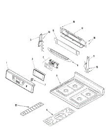 03 - Control Panel / Top Assembly parts for Amana Range AGR5725QDB from AppliancePartsPros.com