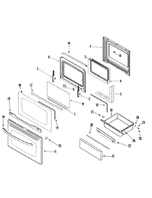 04 - Door / Drawer (Stl) parts for Amana Range AGR5735QDS from AppliancePartsPros.com