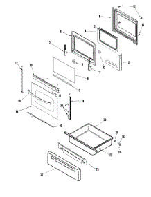 04 - Door / Drawer parts for Amana Range AGR5735QDW from AppliancePartsPros.com