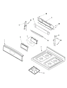 03 - Control Panel / Top Assembly parts for Amana Range AGR5825RDW from AppliancePartsPros.com