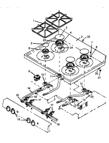 07 - Sealed Burner Parts parts for Amana Range AGS730L / P1141258N from AppliancePartsPros.com